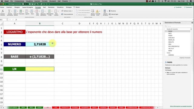 Come usare la funzione LN [Excel #106] смотреть онлайн