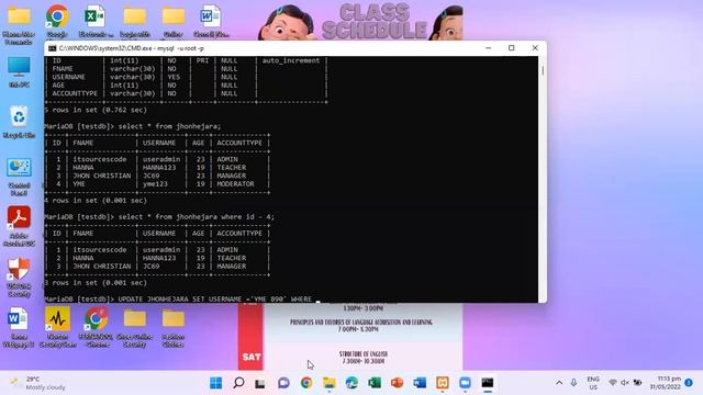 UPDATE AND DELETE RECORD FROM MYSQL USING CMD смотреть онлайн