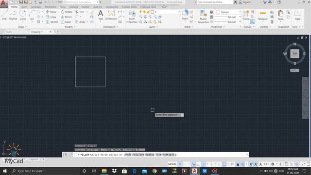 AutoCad 2020: Tutorial-7: Description of modifying tools | Part-2 | смотреть онлайн