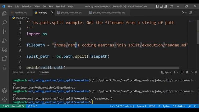 OS Module's Split & Join VS String Split & Join | Difference and Similarities | Beginner to Advanc смотреть онлайн