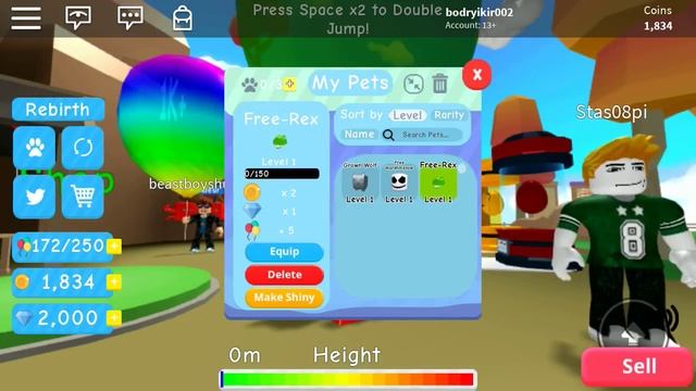 2 новых кода в симуляторе воздушного шарика! Roblox смотреть онлайн