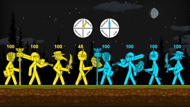 Stickman Fight - Turn-Based Battle.