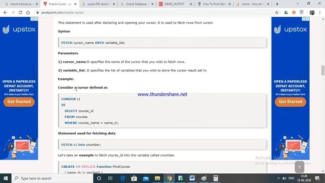 Oracle Cursor 34 смотреть онлайн
