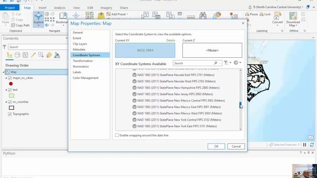 Viewing and Changing Projection Information in ArcGIS Pro смотреть онлайн