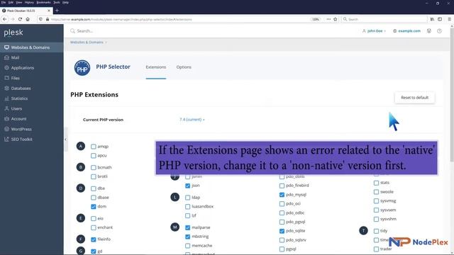 How to enable or disable PHP Extensions using the CloudLinux Selector in Plesk смотреть онлайн