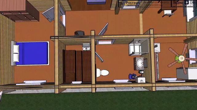 Проект деревянного дома 11х9 Д-126 из оцилиндрованного бревна #ростерн #строительство #дизайн смотреть онлайн