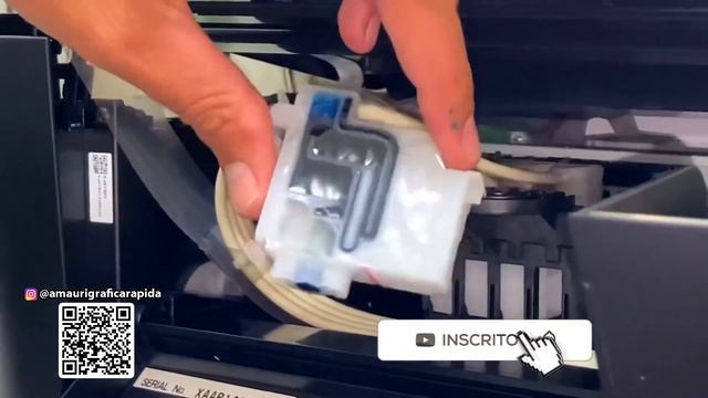 Impressão Falhando Como Resolver, Como remover o ar dos Dampers, Cartuchos da Epson L3250. смотреть онлайн