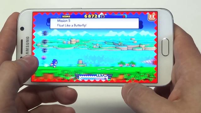 Sonic Runners Galaxy S6 Edge Gameplay - Fliptroniks.com смотреть онлайн