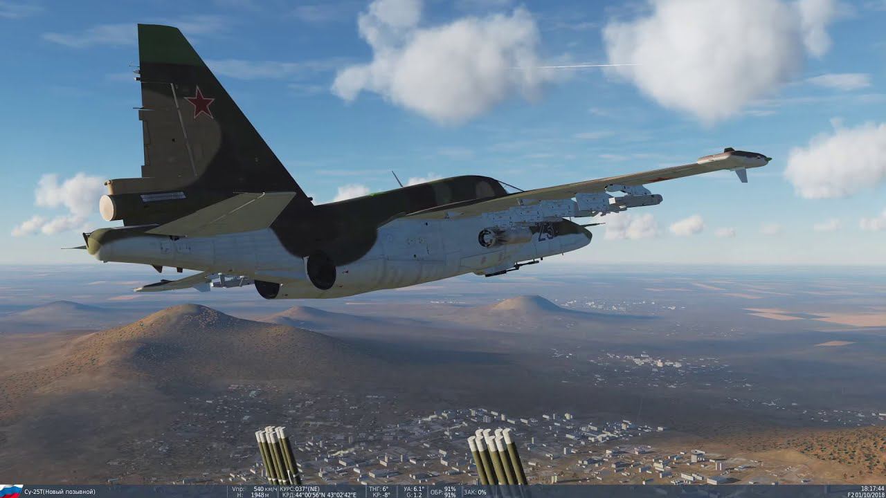 DCS World - Digital Combat Simulator World - Первый полёт на су-25Т смотреть онлайн