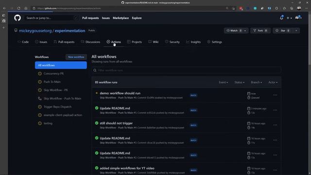 GitHub Actions - Skipping workflows on a push to the main branch смотреть онлайн