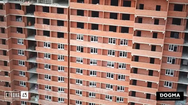 Март 2019. Ход строительства ЖК "Студия 45". Строительная компания DOGMA. Краснодар смотреть онлайн