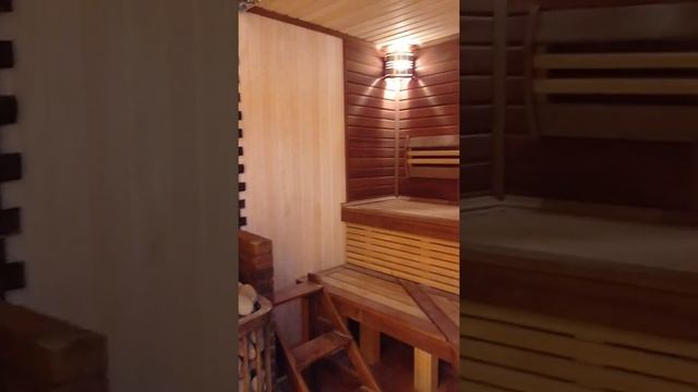 Отделочные работы в бане. Роспись маслом в помывочной, стена из соли в парной в г. Рыбинск смотреть онлайн