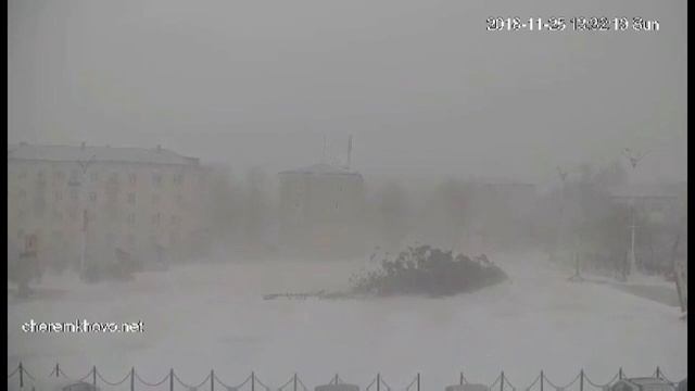 Сильный ветер повалил новогоднюю елку на площади. смотреть онлайн