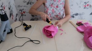 МК Роза из изолона светильник. Часть 1. Master class table rose