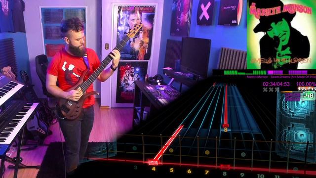 Marilyn Manson - Sweet Dreams (Are Made of This) | BASS Tabs & Cover (Rocksmith) смотреть онлайн