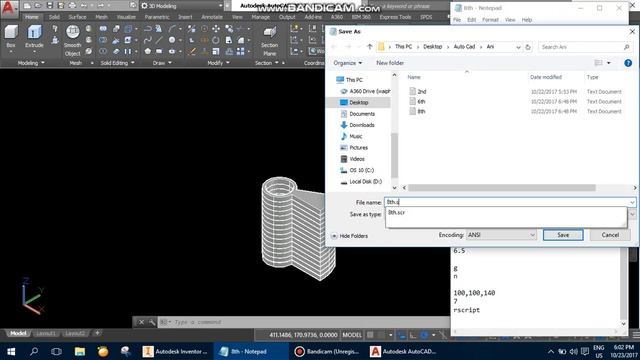Spiral Stair animation in AutoCAD using Script смотреть онлайн