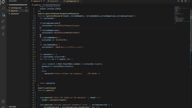 Random Password Generator( building a basic command line tool in Js) смотреть онлайн