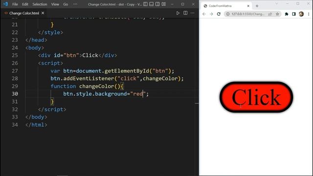 Change Background Color Randomly on Click using HTML, CSS, and JavaScript - Tutorial смотреть онлайн