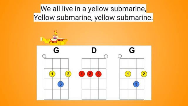 Ukulele Play Along "Yellow Submarine" by The Beatles (G, D, Am) смотреть онлайн