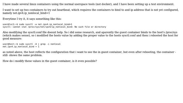 Ubuntu: Modifying sysctl values inside lxc container (2 Solutions!!) смотреть онлайн