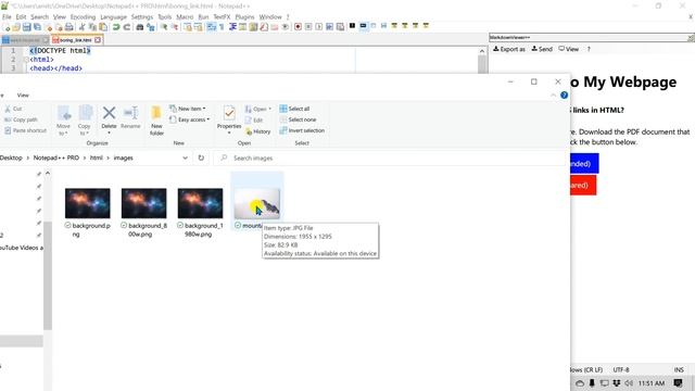 How to Style Link with HTML and CSS in Notepad++: HTML Tutorials смотреть онлайн