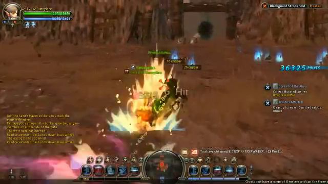 DragonNest - BunnyRice lvl 32 Acrobat testing effects at Stronghold! :3 смотреть онлайн