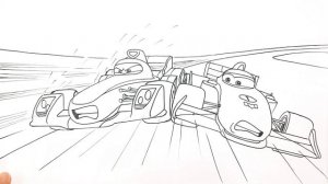 Draw Francesco Bernoulli vs Rip Clutchgoneski . CARS 2 Drawing and Coloring Pages | Tim Tim TV