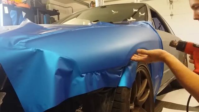 89 Nissan GT-R R32 Matte Metallic Blue Fender Wrap смотреть онлайн