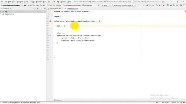 Spinner in Android Studio смотреть онлайн