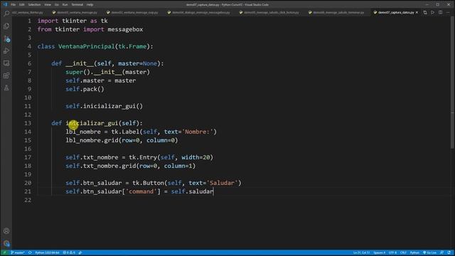 Python Curso V2: 625 Capturar Datos de un Usuario en un Campo de Texto (Entry) con Tkinter смотреть онлайн