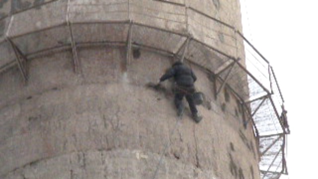 Ремонт железобетонной дымовой трубы Н =120