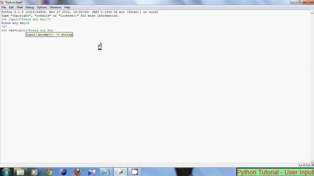 python tutorials 19 - user input смотреть онлайн