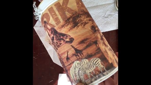 Декупаж банки из под чая в африканском стиле. Decoupage banks from under the tea смотреть онлайн