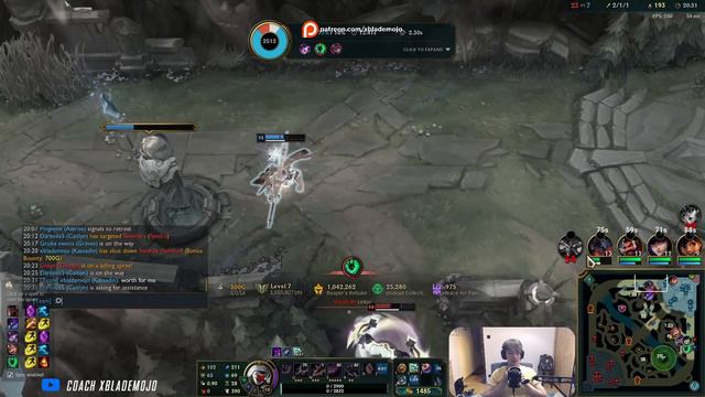 HOW TO 1 VS 9 AS KASSADIN & CARRY GUIDE! *8K GOLD BEHIND* смотреть онлайн