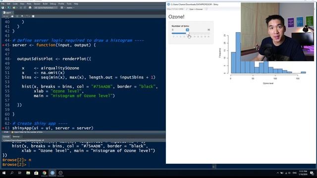 Web Apps in R: Build Interactive Histogram Web Application in R | Shiny Tutorial Ep 2 смотреть онлайн