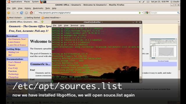 Gnumeric Screencast.mov смотреть онлайн