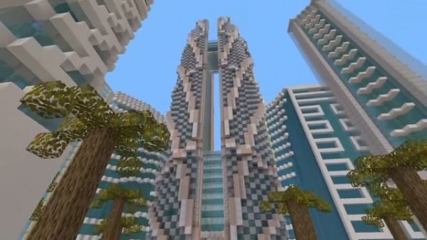 DUBAI city in minecraft...   ( built with NO MODS !!!!!!!! )