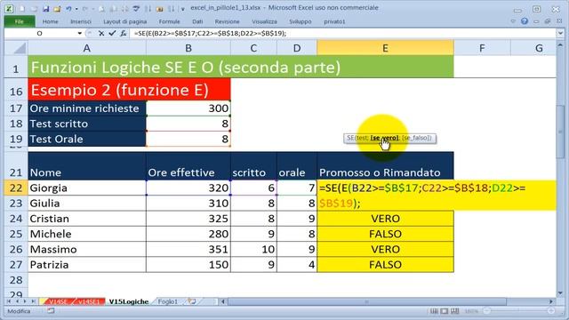 EP15 Funzioni Logiche di Excel SE E O vedremo formule e funzioni di Excel (seconda parte) смотреть онлайн