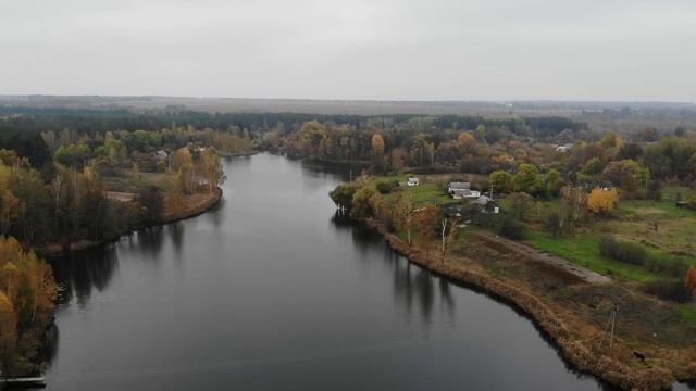 РЕКА ДУБОВЕЦ: ЦАРЕВКА - РУДНЯ-ГОРОДЕЦКАЯ. ВЗГЛЯД С НЕБА [2.7K@60] (28.10.2020)