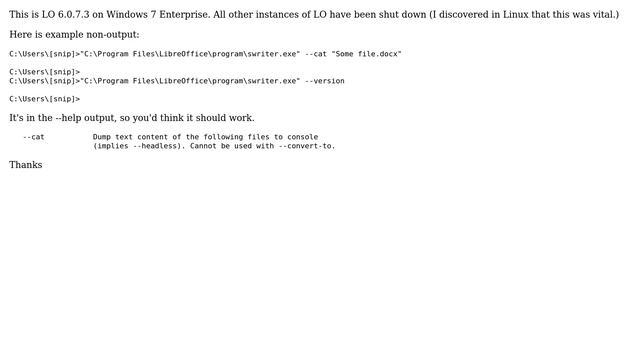 Why don't Libre Office command line options seem to work on Windows? смотреть онлайн