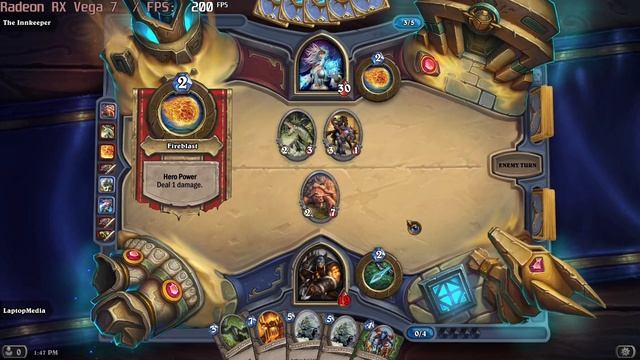 ? AMD Radeon RX Vega 7 - HEARTHSTONE gameplay benchmarks (1080p) смотреть онлайн