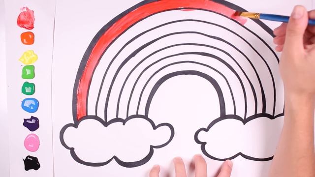Dibuja y Colorea el ARCOIRIS 🌈🎨🌈 Dibujos para niños смотреть онлайн