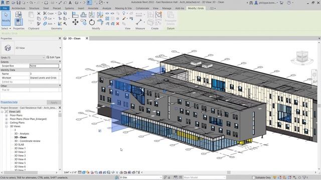 Revit 2022 - Grids in 3D Views смотреть онлайн