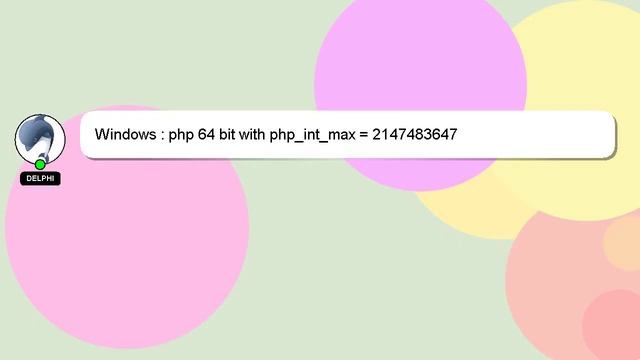 Windows : php 64 bit with php_int_max = 2147483647 смотреть онлайн