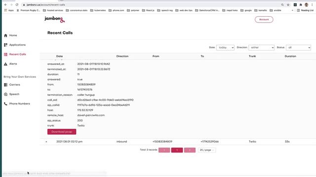 Downloading sip pcap files from jambonz смотреть онлайн