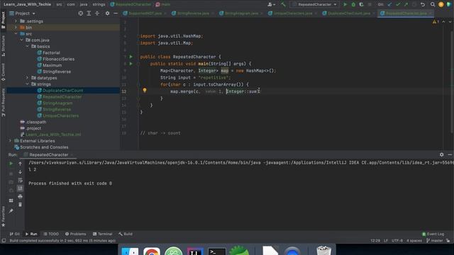 String Most repeated character - Java Interview question смотреть онлайн