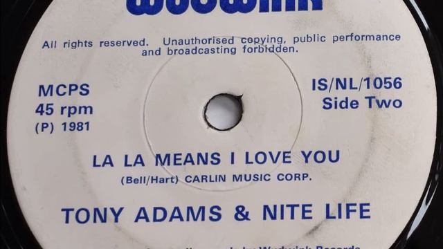 Crossover Soul Modern-Tony Adams & Nite Life-La La Means I Love You смотреть онлайн