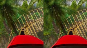 ANAGLYPH 3D video | Roller coaster dinosaur t-rex video for 3D GLASSES RED CYAN | #5