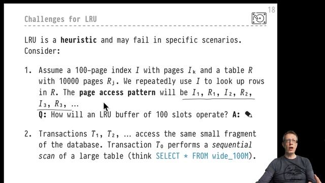 DB2 — Chapter #06 — Video #22 — Buffer replacement policies (LRU), clock sweep, ring buffering смотреть онлайн
