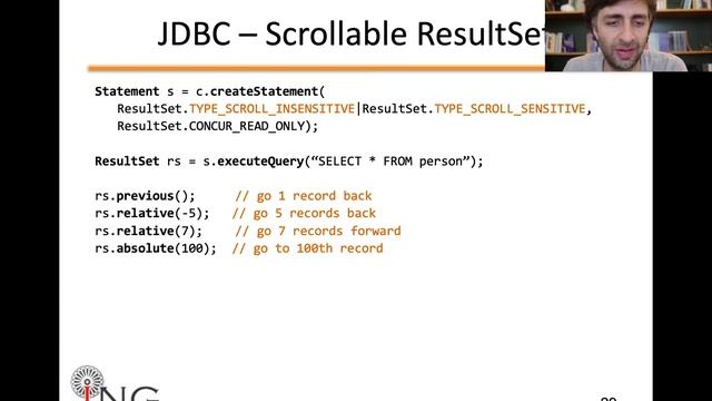 JAVA: JDBC ResultSet avanzati I (M10-E06) смотреть онлайн